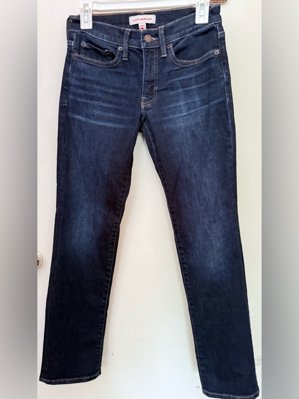 Lucky Brand Women’s Dark Blue Sweet Mid Rise Straight Jeans